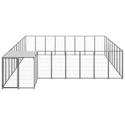 hundeløbegård 20,57 m² stål sort