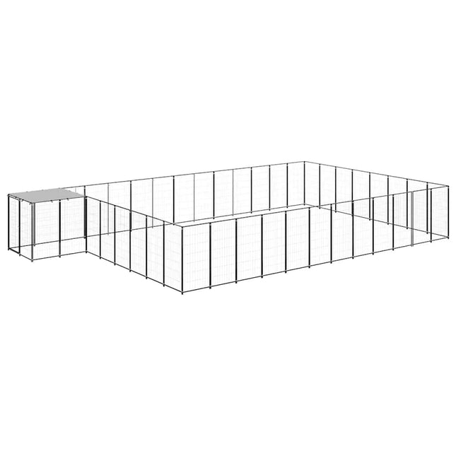 hundeløbegård 30,25 m² stål sort