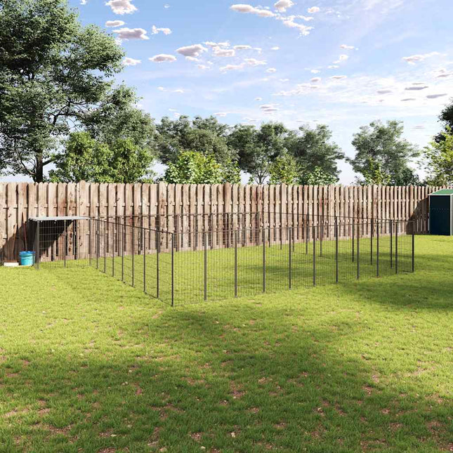 hundeløbegård 31,46 m² stål sort