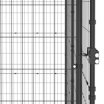 udendørs hundebur med tag 29,04 m² stål