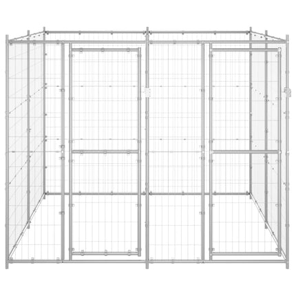 udendørs hundebur 4,84 m² galvaniseret stål