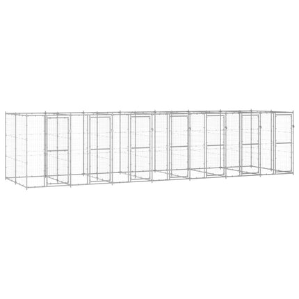 udendørs hundebur 16,94 m² galvaniseret stål