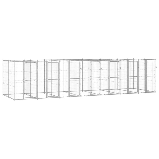 udendørs hundebur 16,94 m² galvaniseret stål