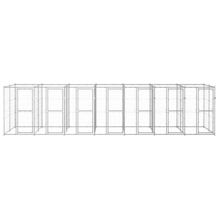 udendørs hundebur 16,94 m² galvaniseret stål