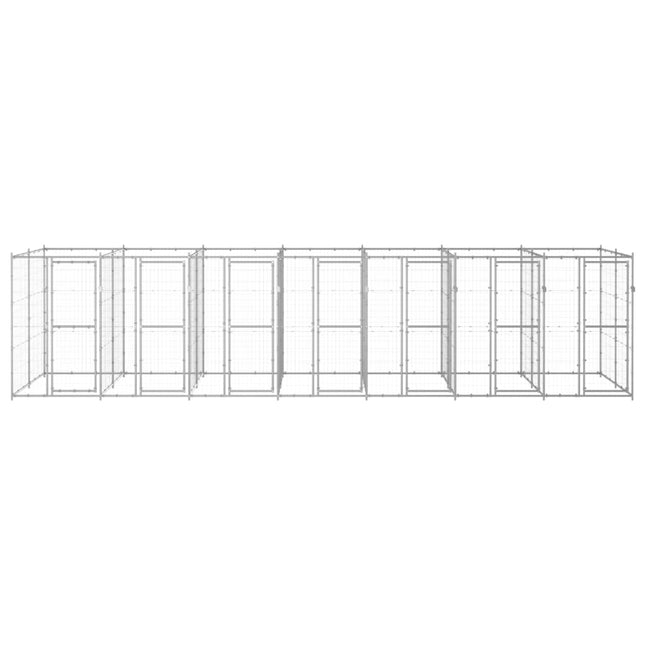 udendørs hundebur 16,94 m² galvaniseret stål