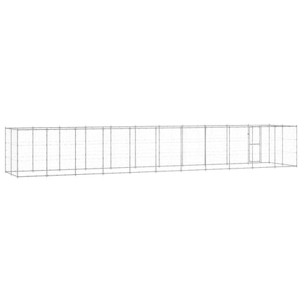 udendørs hundebur med tag 26,62 m² galvaniseret stål