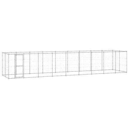 udendørs hundebur 21,78 m² galvaniseret stål