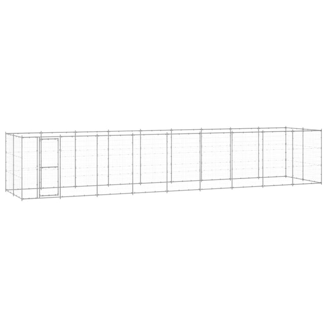 udendørs hundebur 21,78 m² galvaniseret stål