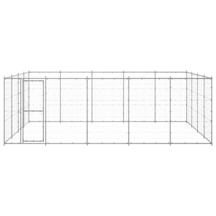 udendørs hundebur 24,2 m² galvaniseret stål