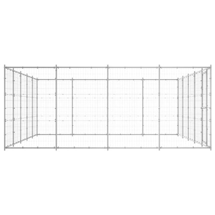 udendørs hundebur 24,2 m² galvaniseret stål