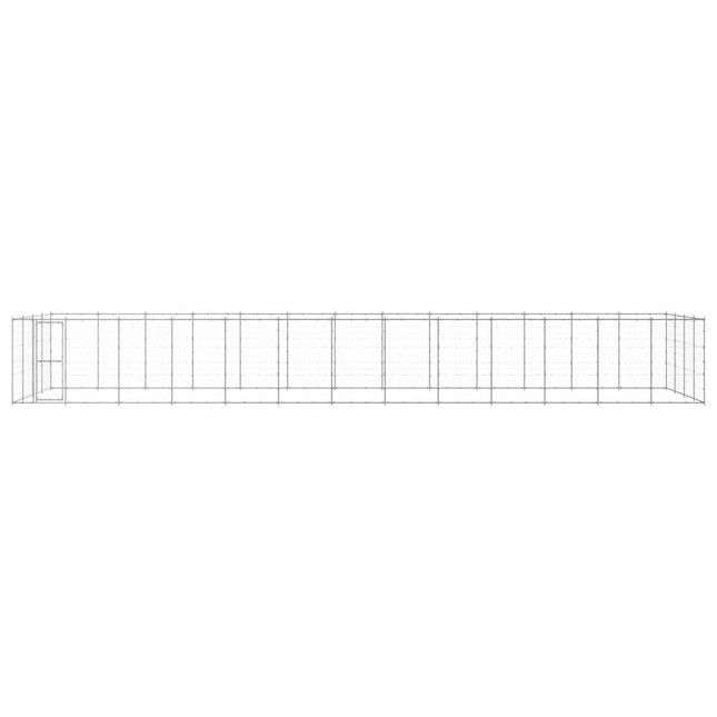 udendørs hundebur 53,24 m² galvaniseret stål