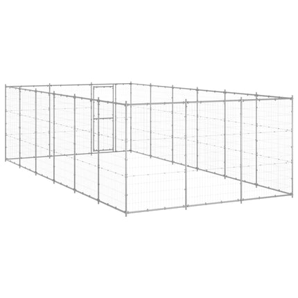 udendørs hundebur 21,78 m² galvaniseret stål