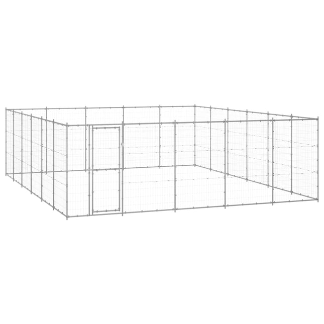 udendørs hundebur 36,3 m² galvaniseret stål