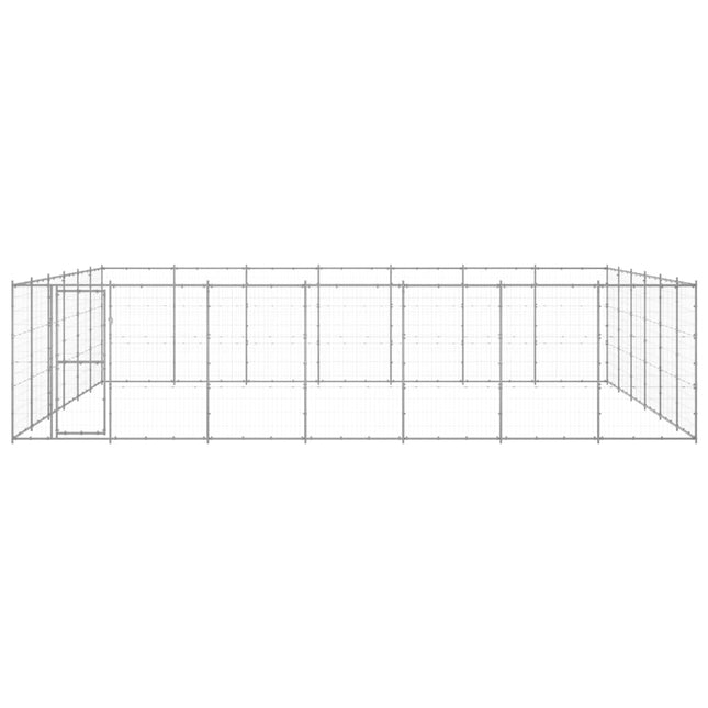udendørs hundebur 50,82 m² galvaniseret stål