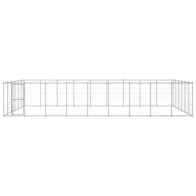 udendørs hundebur 65,34 m² galvaniseret stål