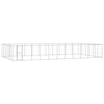 udendørs hundebur 79,86 m² galvaniseret stål