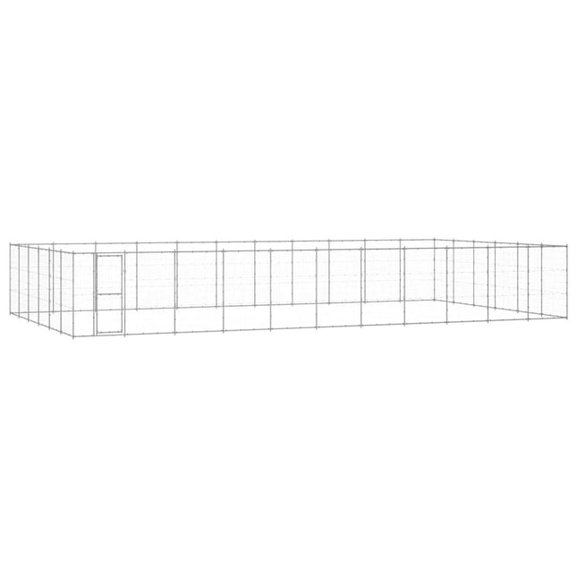 udendørs hundebur 79,86 m² galvaniseret stål