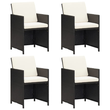 havestole 4 stk. polyrattan sort
