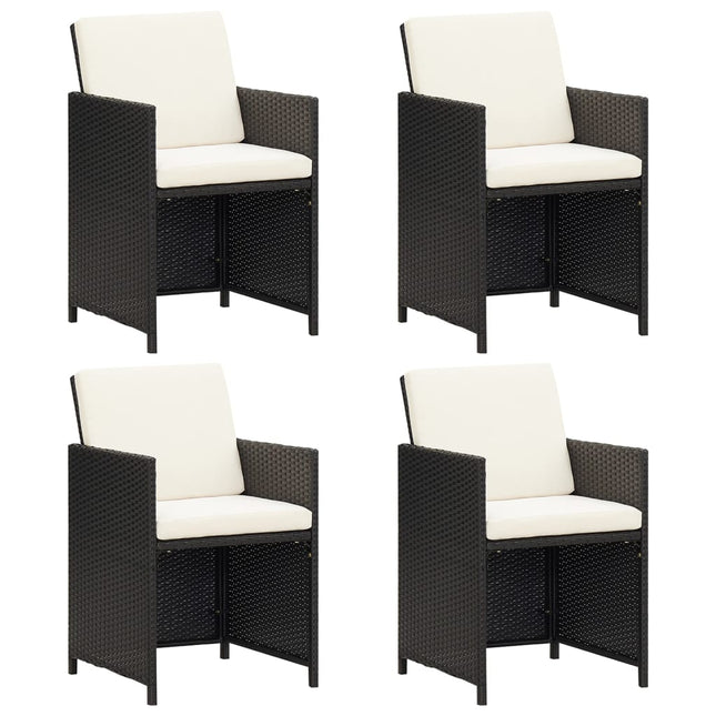havestole 4 stk. polyrattan sort