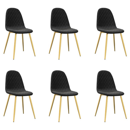 spisebordsstole 6 stk. velour sort