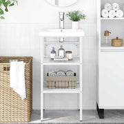 badeværelsesmøbel til håndvask 40x38x83 cm jern hvid