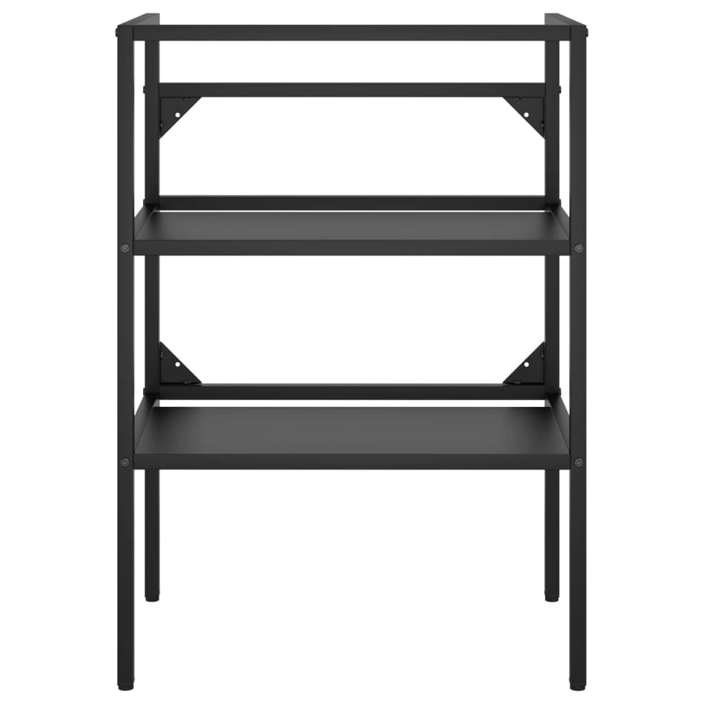 badeværelsesmøbel til håndvask 59x38x83 cm jern sort