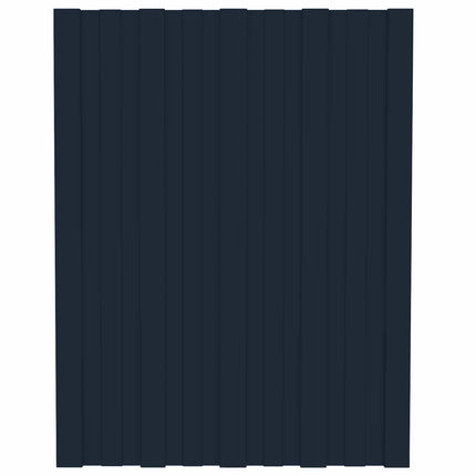 Tagpanel 12 pcs Antracit 60 x 45 cm Galvaniseret stål