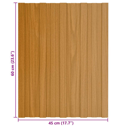 Tagpanel 12 pcs Naturfarvet 60 x 45 cm Galvaniseret stål