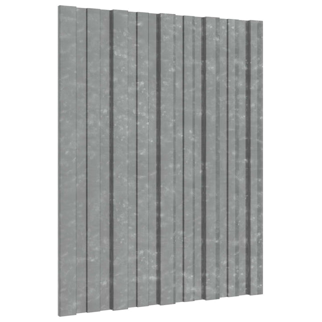 Tagpanel 36 pcs Sølv 60 x 45 cm Galvaniseret stål