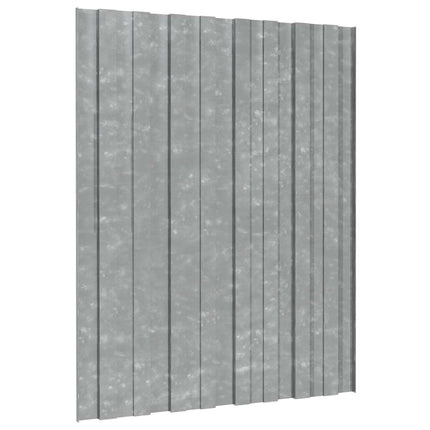 Tagpanel 36 pcs Sølv 60 x 45 cm Galvaniseret stål
