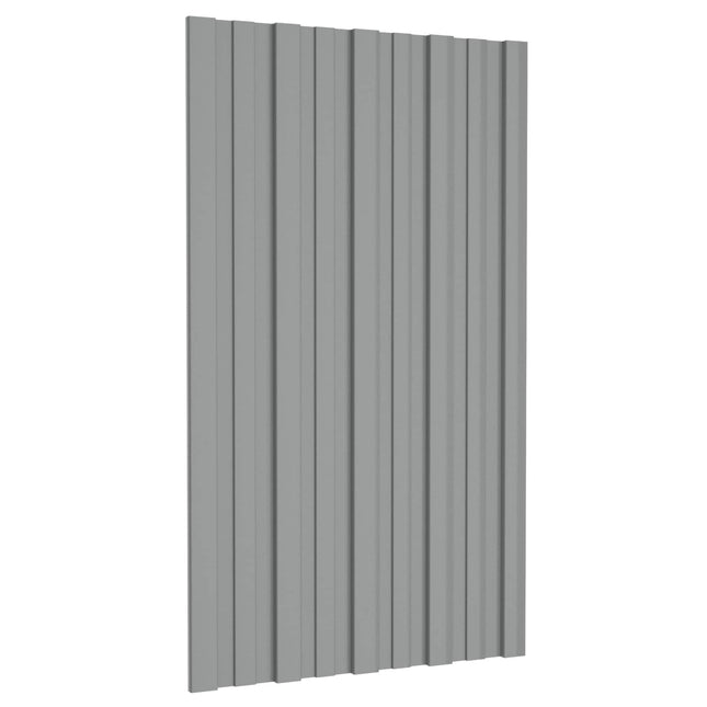 Tagpanel 36 pcs Grå 80 x 45 cm Galvaniseret stål