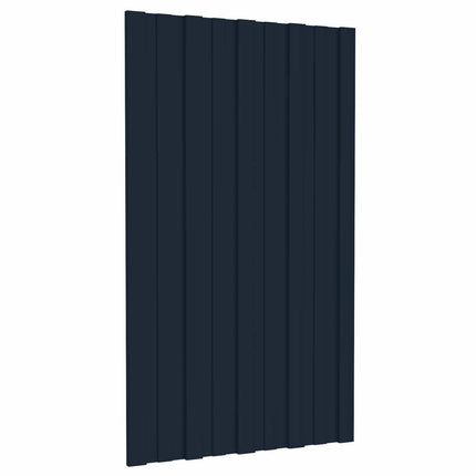 Tagpanel 12 pcs Antracit 80 x 45 cm Galvaniseret stål