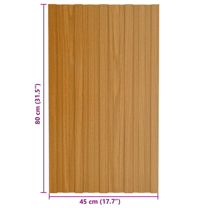 Tagpanel 12 pcs Naturfarvet 80 x 45 cm Galvaniseret stål