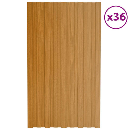 Tagpanel 36 pcs Naturfarvet 80 x 45 cm Galvaniseret stål