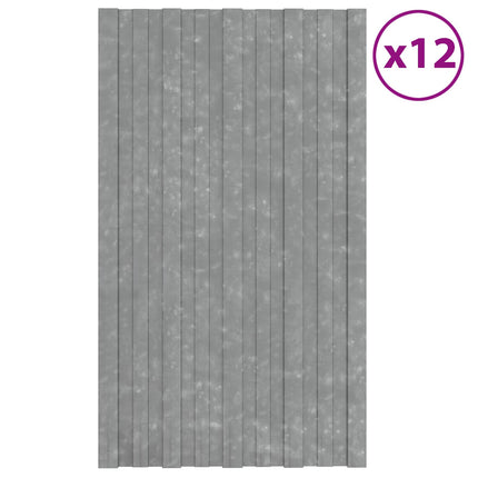 Tagpanel 12 pcs Sølv 80 x 45 cm Galvaniseret stål