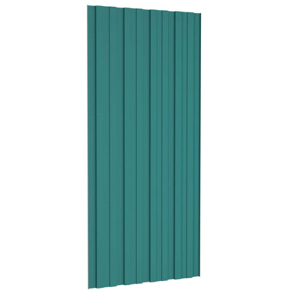 Tagpanel 36 pcs Grøn 100 x 45 cm Galvaniseret stål