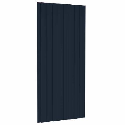 Tagpanel 12 pcs Antracit 100 x 45 cm Galvaniseret stål