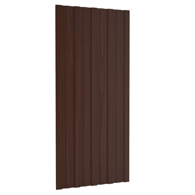 Tagpanel 12 pcs Brun 100 x 45 cm Galvaniseret stål