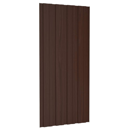 Tagpanel 36 pcs Brun 100 x 45 cm Galvaniseret stål