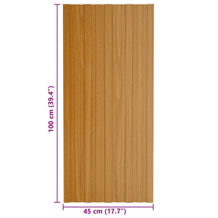 Tagpanel 36 pcs Naturfarvet 100 x 45 cm Galvaniseret stål