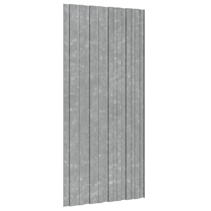 Tagpanel 12 pcs Sølv 100 x 45 cm Galvaniseret stål