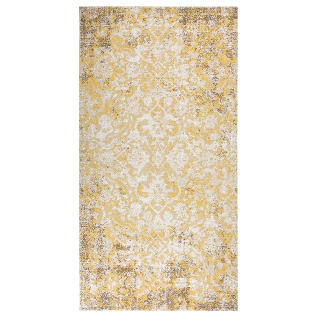 Fladvævet Udendørstæppe 80x150 Cm Gul - Vidaxl