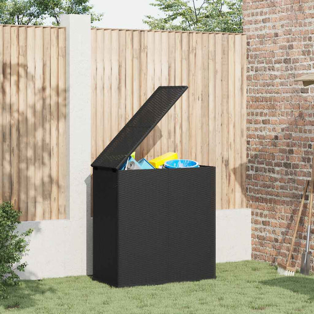 hyndeboks 100x49x103,5 cm polyrattan sort