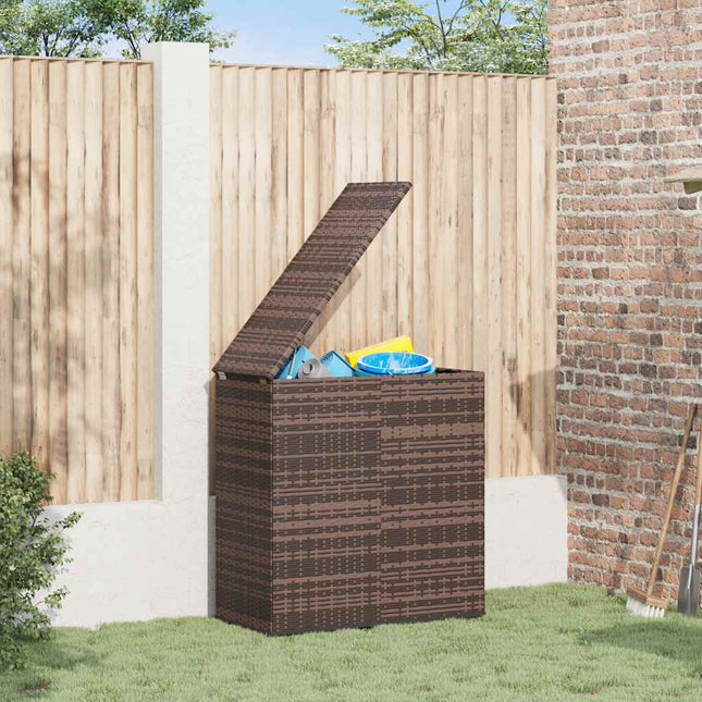 hyndeboks 100x49x103,5 cm polyrattan brun