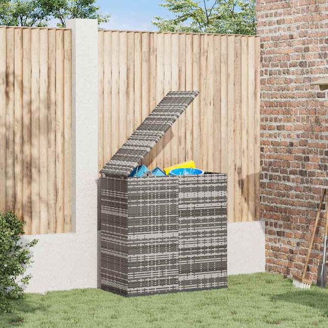 hyndeboks 100x49x103,5 cm polyrattan grå