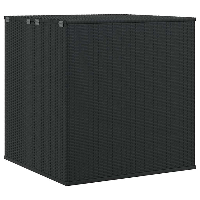 hyndeboks 100x97,5x104 cm polyrattan sort