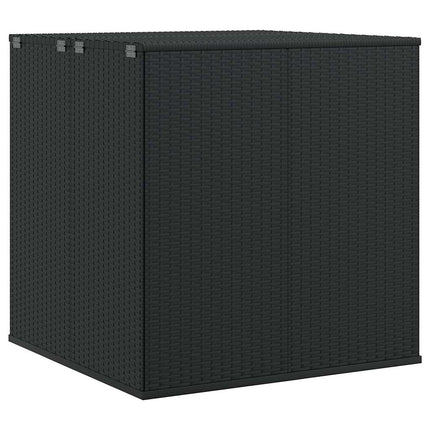 hyndeboks 100x97,5x104 cm polyrattan sort