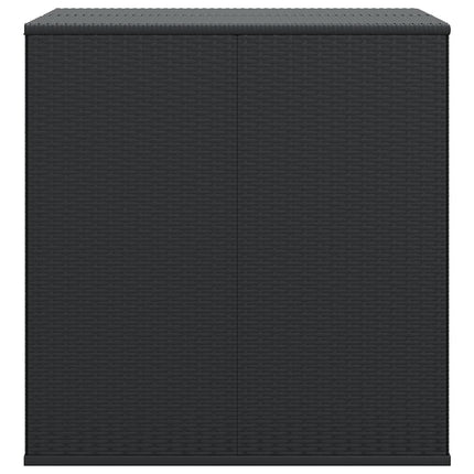 hyndeboks 100x97,5x104 cm polyrattan sort