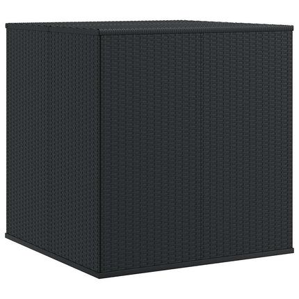 hyndeboks 100x97,5x104 cm polyrattan sort