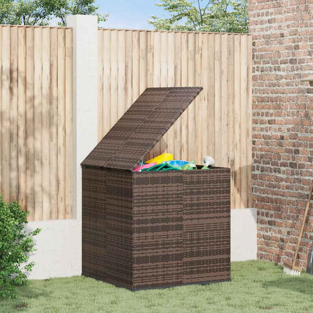 hyndeboks 100x97,5x104 cm polyrattan brun